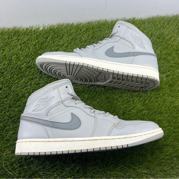 Nike Other - Size 10.5 Jordan 1 Sneakers  Men's Retro Mid Wolf Grey Cool Grey Shoes Rare